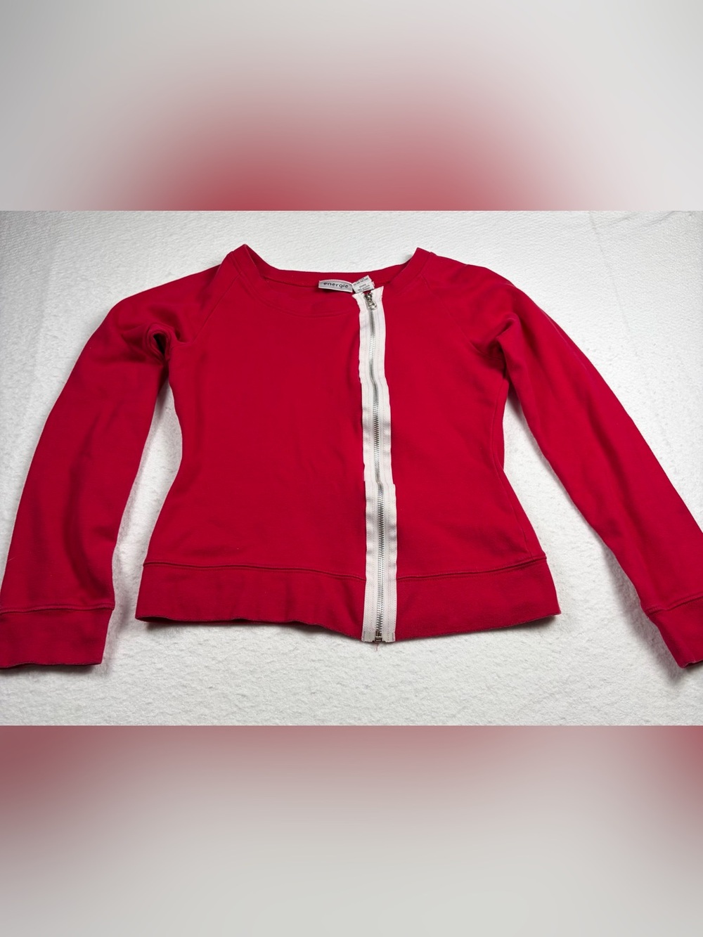 Energieβ red off center Zip-Front jacket
